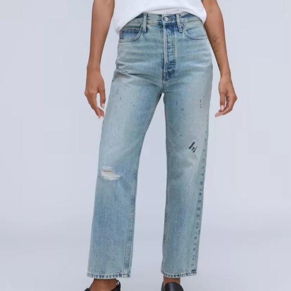 Everlane Denim - The Rigid Way-High® Jean Limited Edition Paint Splatter Jeans